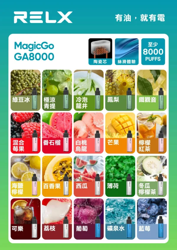 relx ga8000 relx一次性 悅刻一次性 抽完就丟